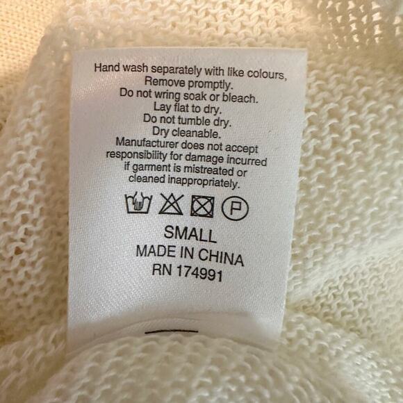 Merlette Addison Lightweight Long Sleeve Sweater Dress Size Small Cream - Picture 4 of 10